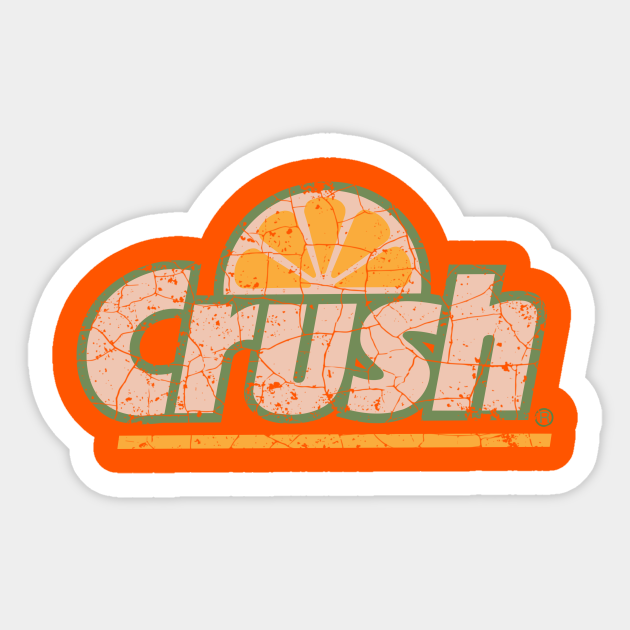 Vintage Orange Crush Vintage Sticker TeePublic